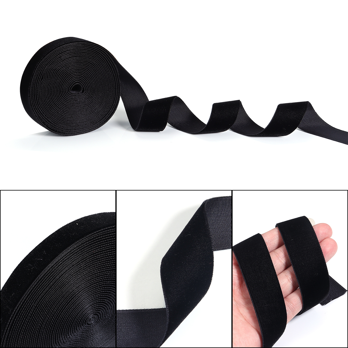 5-10Yards Black Velvet Ribbon  - Velvet Ribbon Roll のレビューと価格