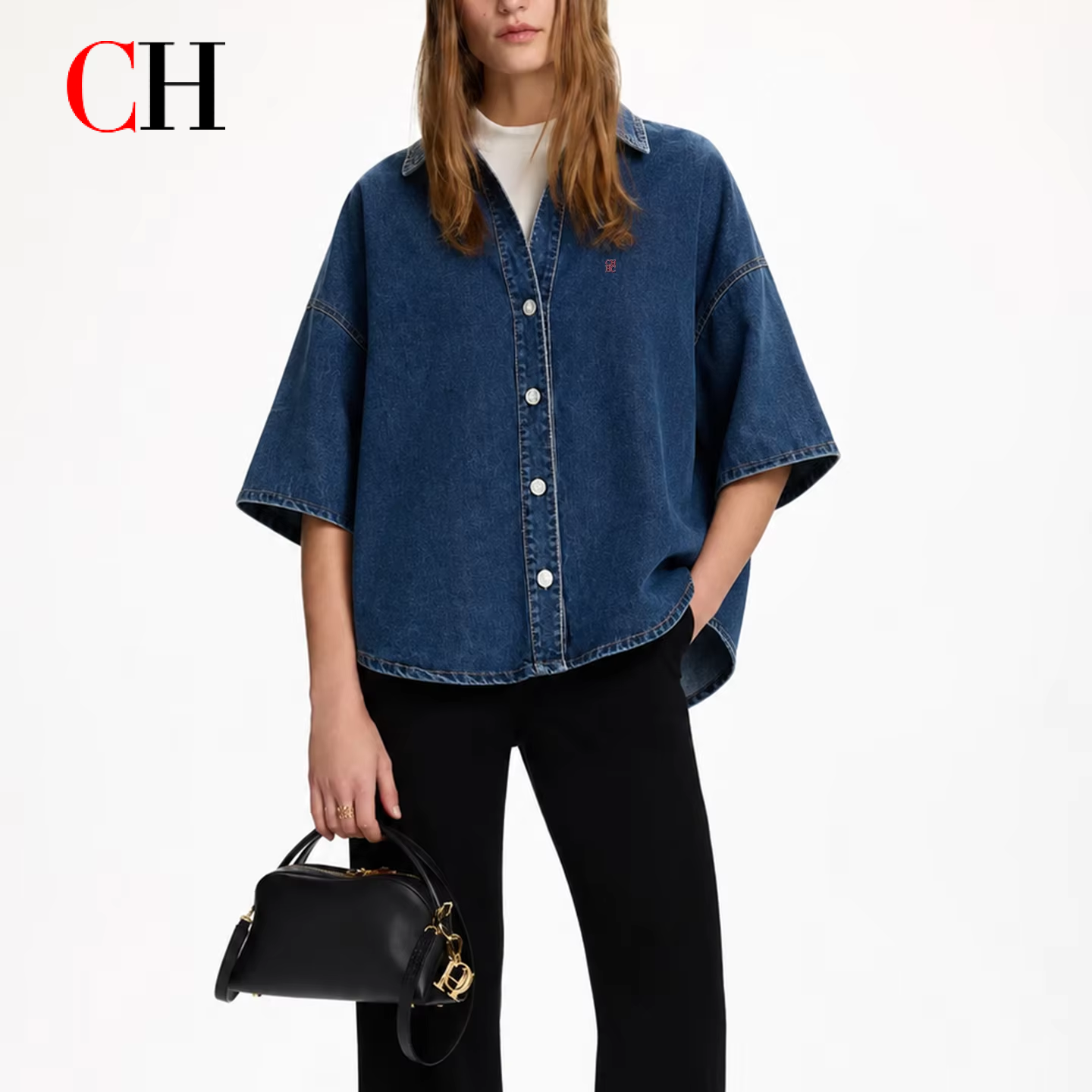 CH Letter Embroidered Solid Co - Embellish Knit のレビューと価格
