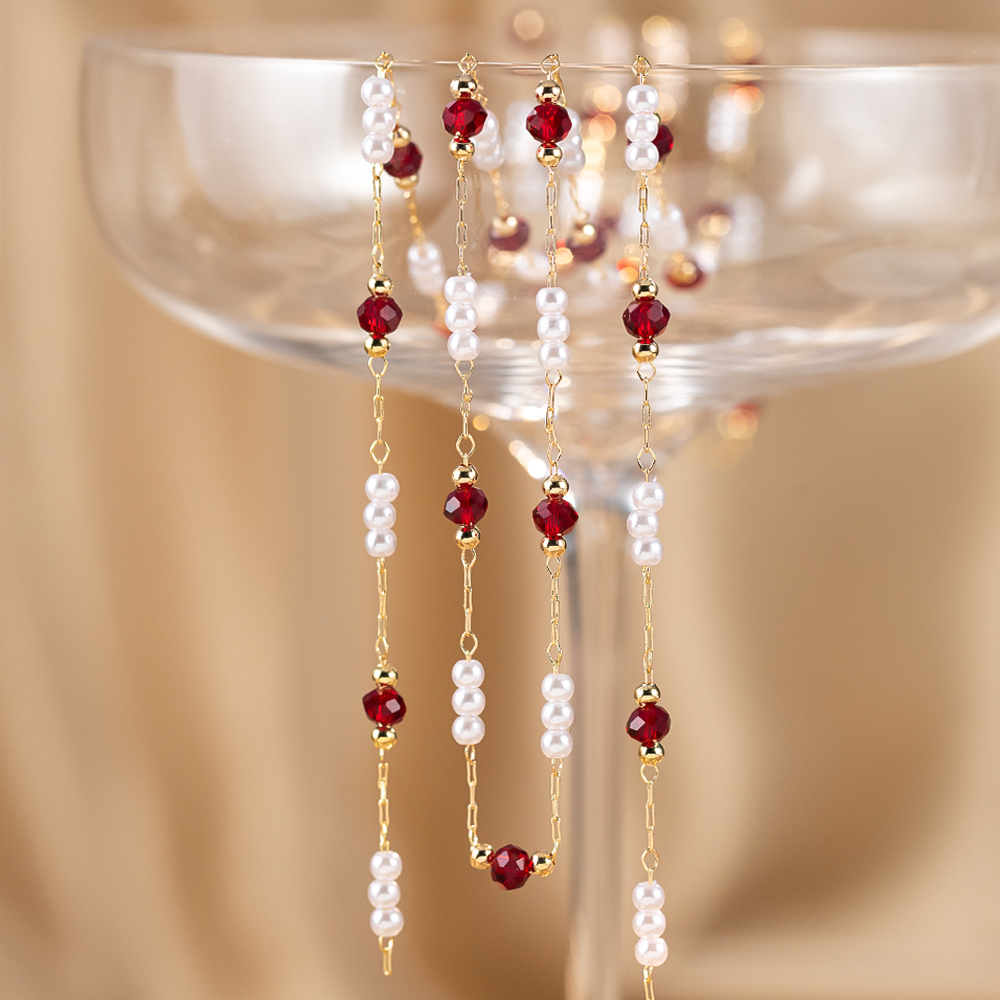 50cm/100cm Imitation Pearl Cop - Pearl Trim Chain のレビューと価格