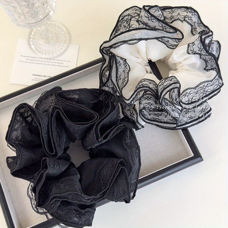Luxury Lace Trim Ponytail Hold - Elastic Lace Trim のレビューと価格