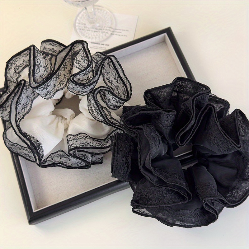 Luxury Lace Trim Ponytail Hold - Elastic Lace Trim のレビューと価格