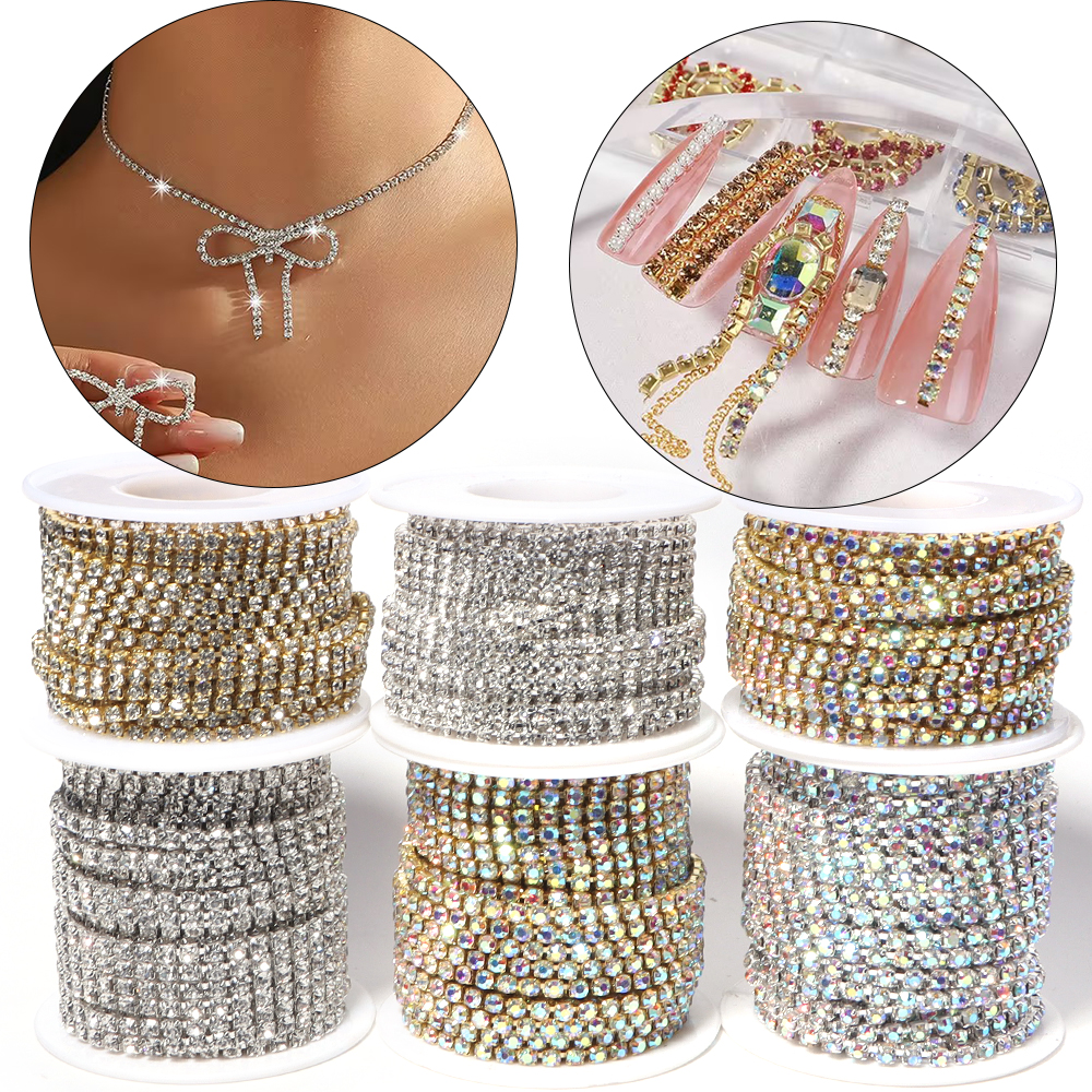 10Yards Glitter Rhinestone Cla - Sew On Rhinestone のレビューと価格