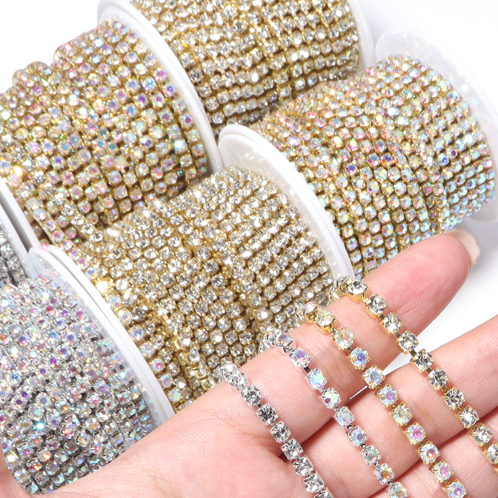 10Yards Glitter Rhinestone Cla - Sew On Rhinestone のレビューと価格
