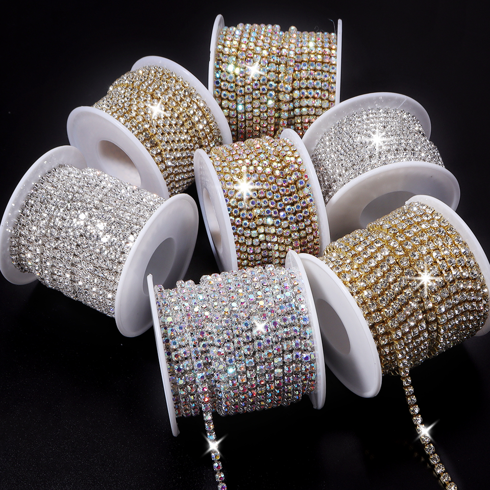 10Yards Glitter Rhinestone Cla - Sew On Rhinestone のレビューと価格