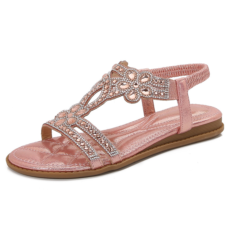 Big Size Openwork Sandals Bohe - Sew On Rhinestone のレビューと価格