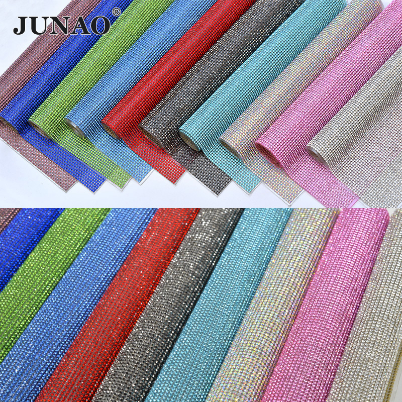 JUNAO 24x40cm Light Peach Self - Hotfix Rhinestone Sheet のレビューと価格