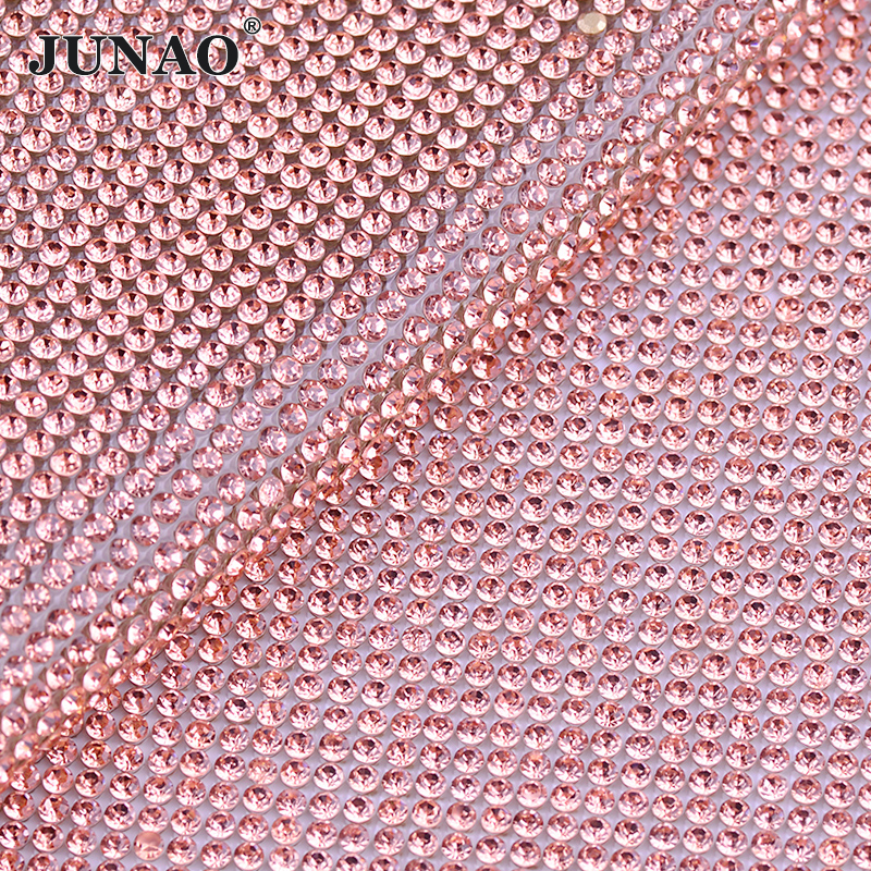 JUNAO 24x40cm Light Peach Self - Hotfix Rhinestone Sheet のレビューと価格