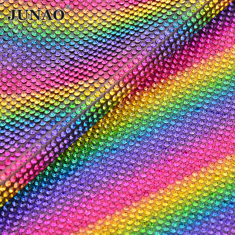 JUNAO 24x40cm Light Peach Self - Hotfix Rhinestone Sheet のレビューと価格