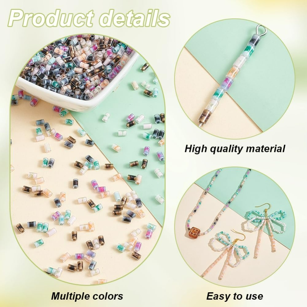 720pcs 6 Colors Tube Beads 24g - Embroidery Craft のレビューと価格