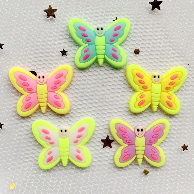10pcs Cute Large butterfly PVC - Embellishment Glue Craft のレビューと価格