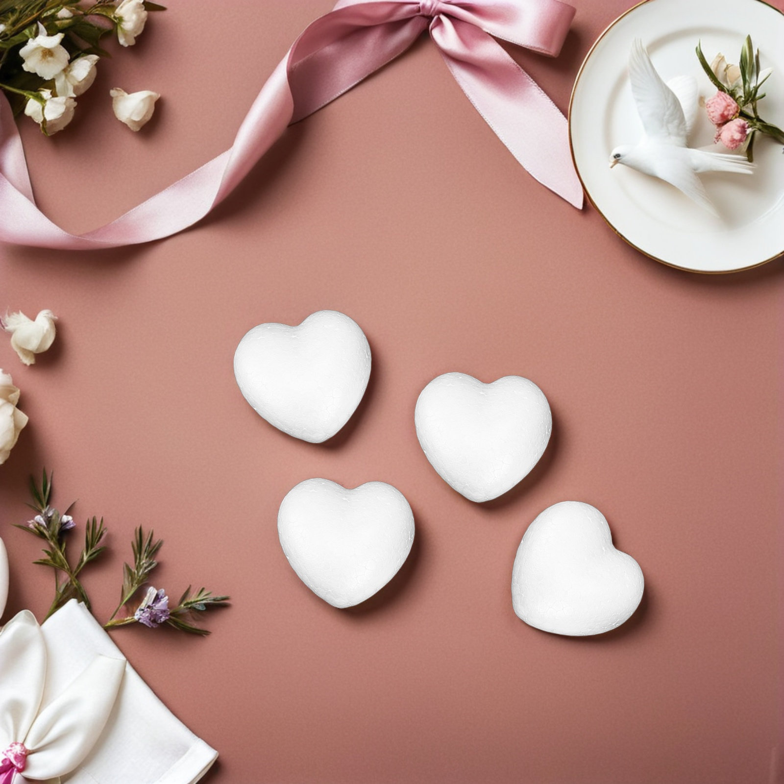 20Pcs Blank Heart Foam Balls L - Embellishment Crafts のレビューと価格