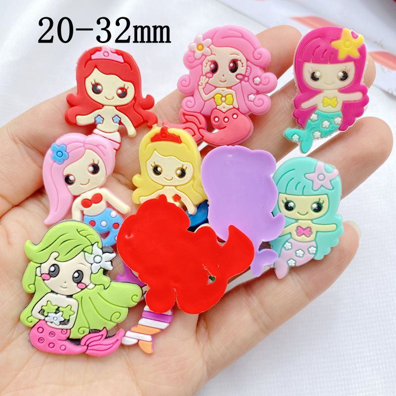 10pcs New Cute Cartoon Mermaid - Embellishment Glue Craft のレビューと価格