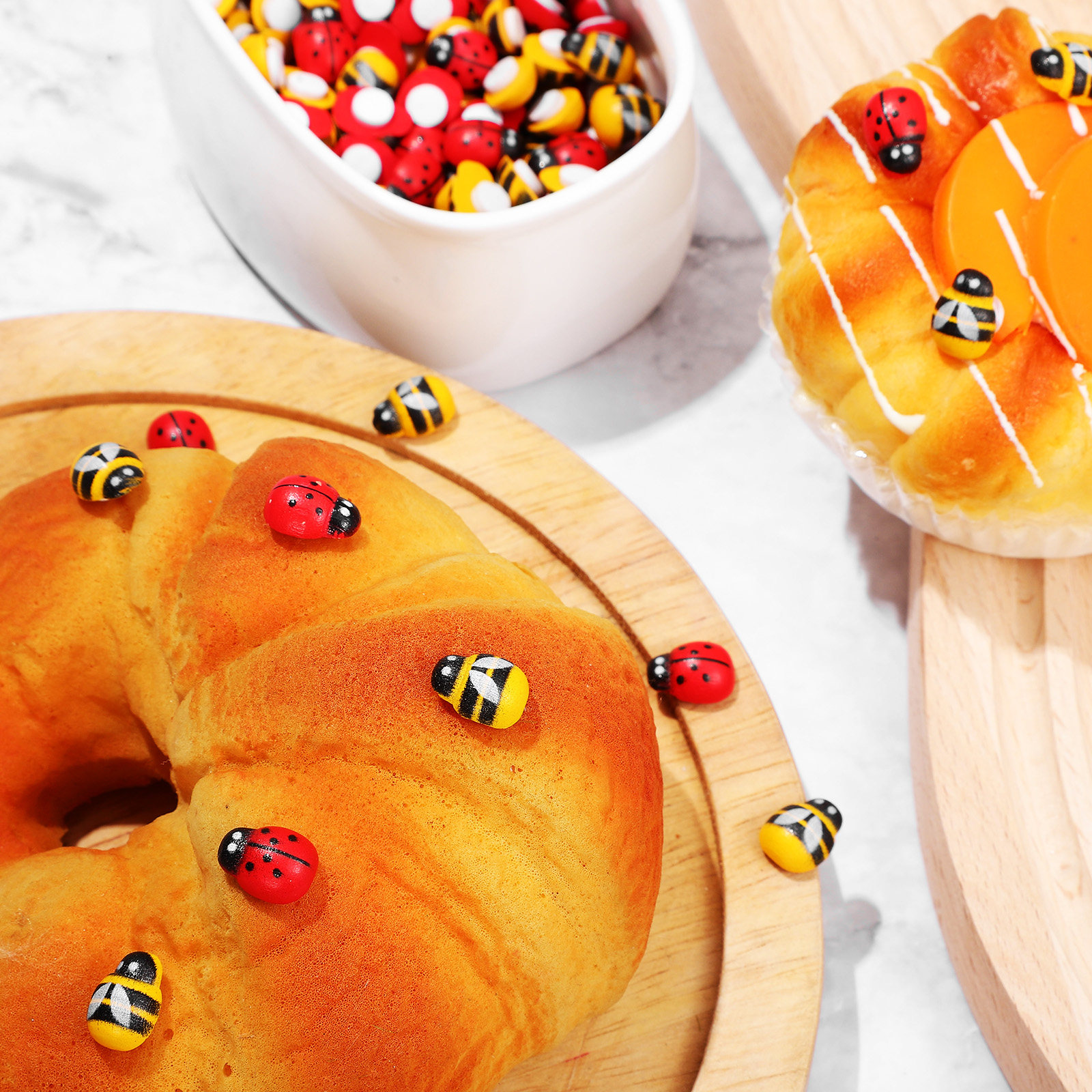 400Pcs Wooden Bee Ladybug Stic - Embellishments For Scrapbooking のレビューと価格