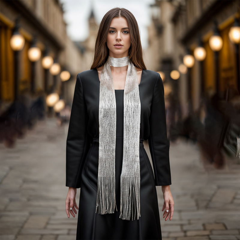 New Fashion Gold Silver Shiny  - Tassel Fringe Trim のレビューと価格