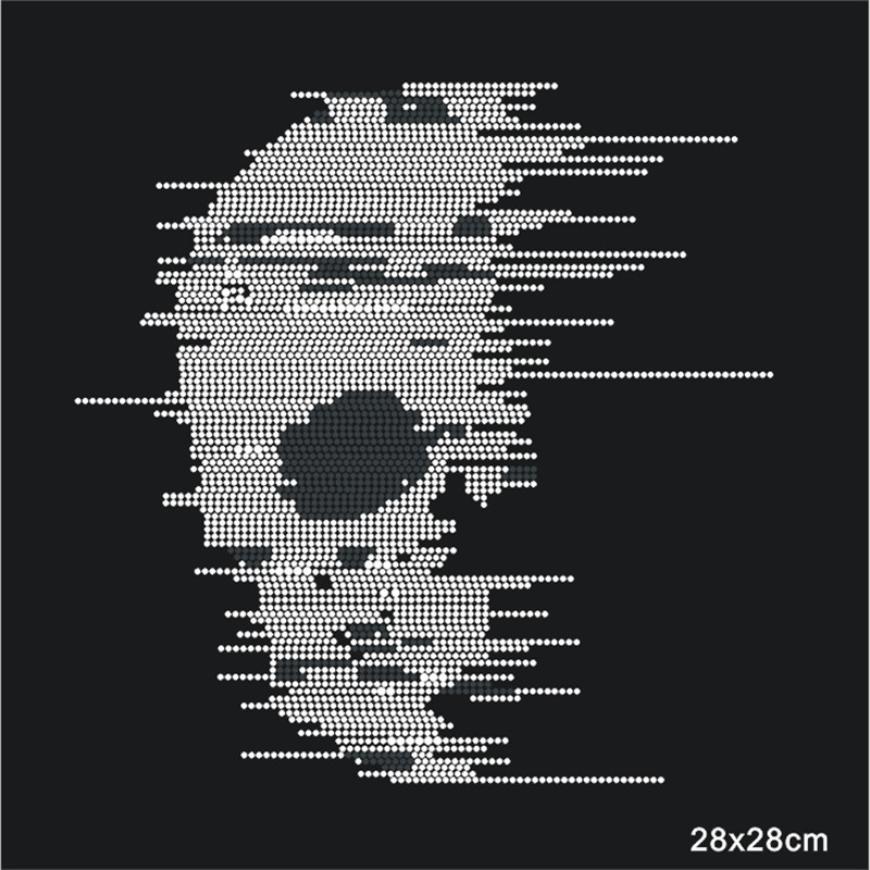 Skull Patch,Iron On Transfers  - Hotfix Rhinestone Sheet のレビューと価格