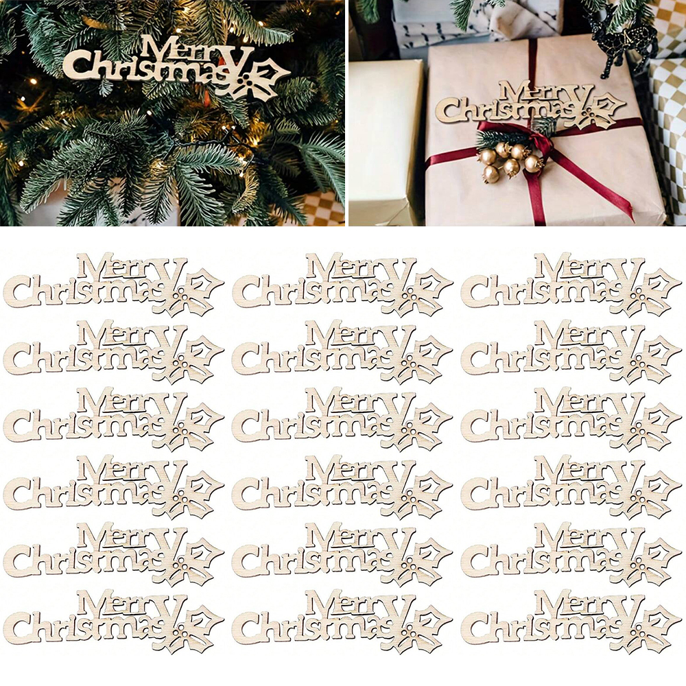 10/20/100Pcs Merry Christmas W - Christmas Craft Embellishment のレビューと価格