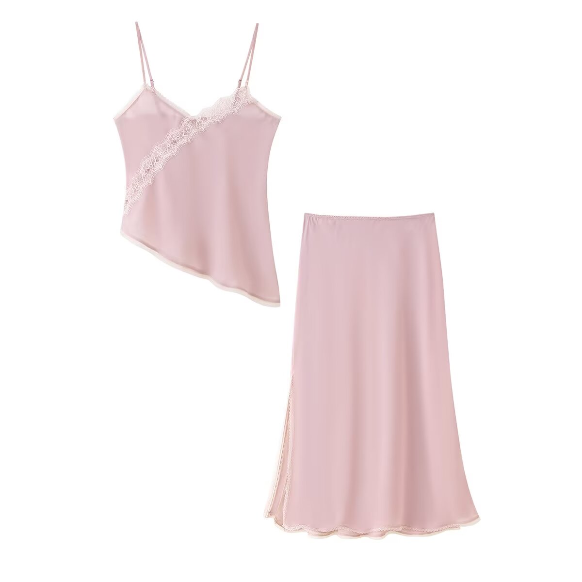 Tidalyf 2025 Women Pink Cami T - Elastic Lace Trim のレビューと価格