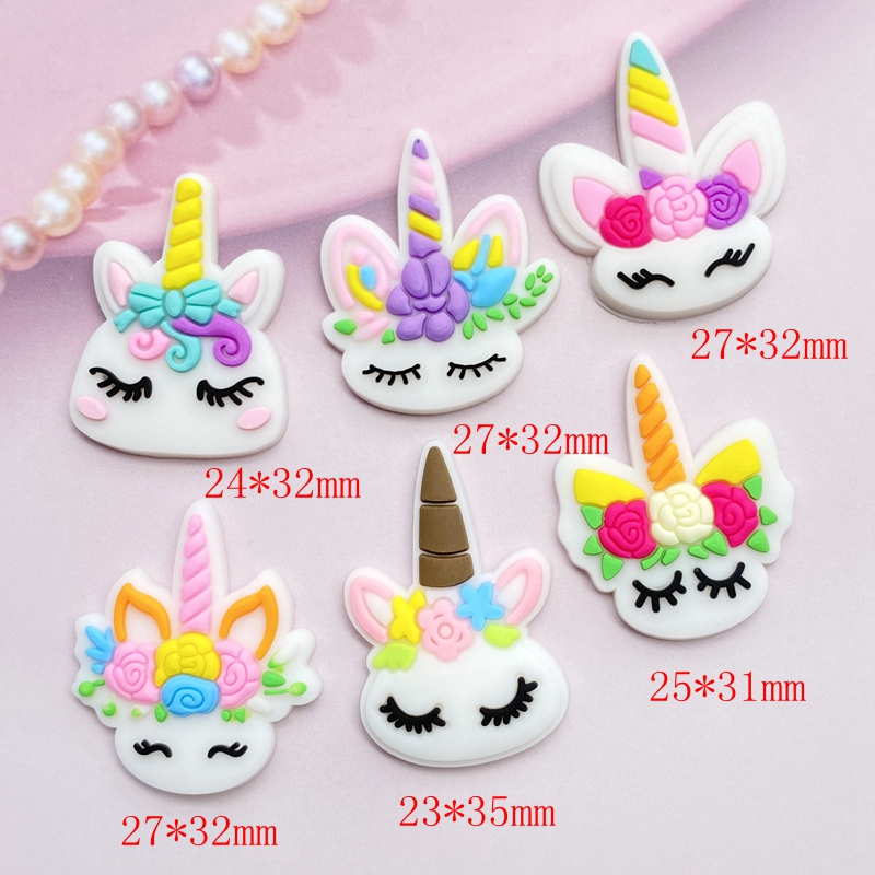 12pcs Cute Mini Unicorn head P - Embellishment Glue Craft のレビューと価格