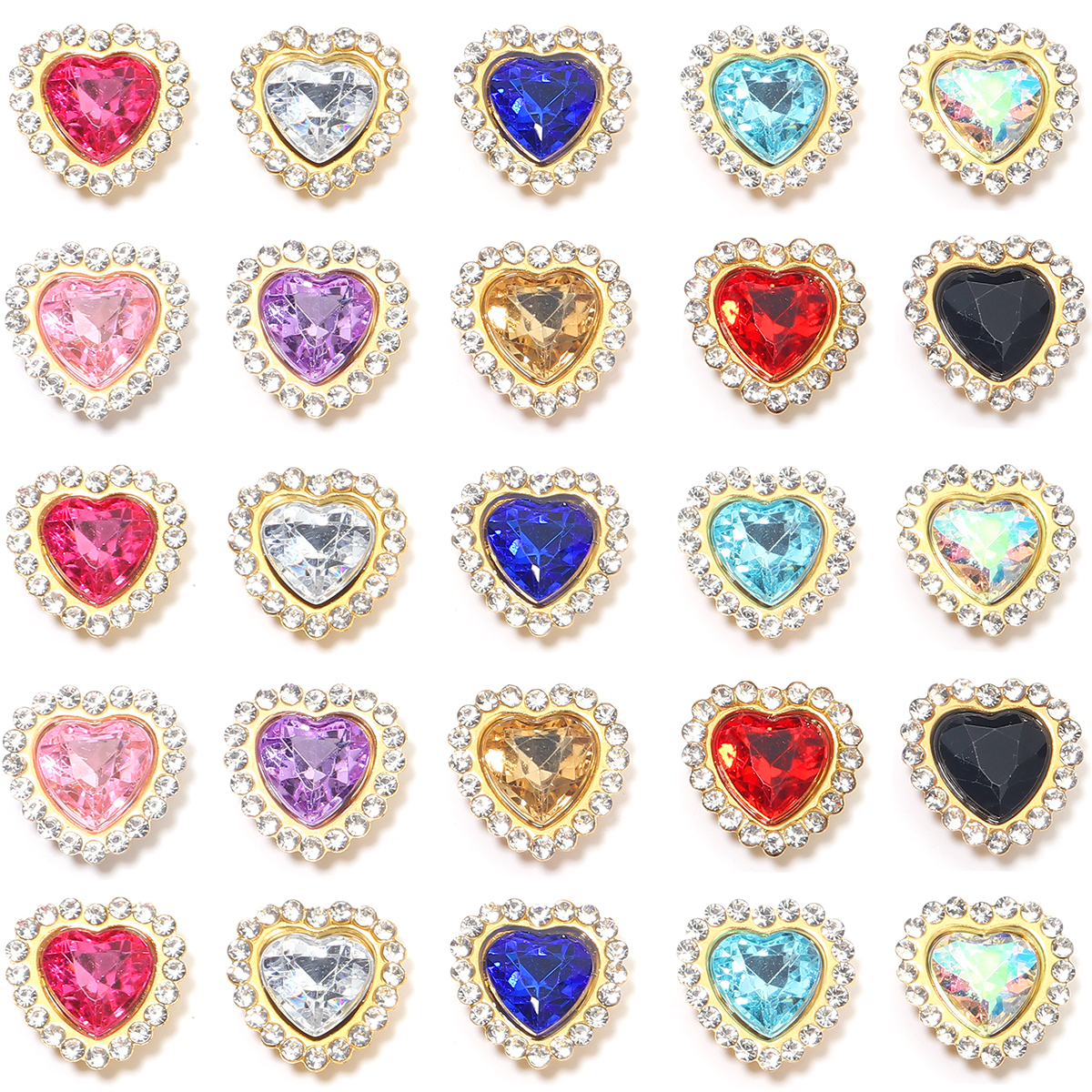 20Pcs Love Heart Acrylic Rhine - Sew On Rhinestone のレビューと価格