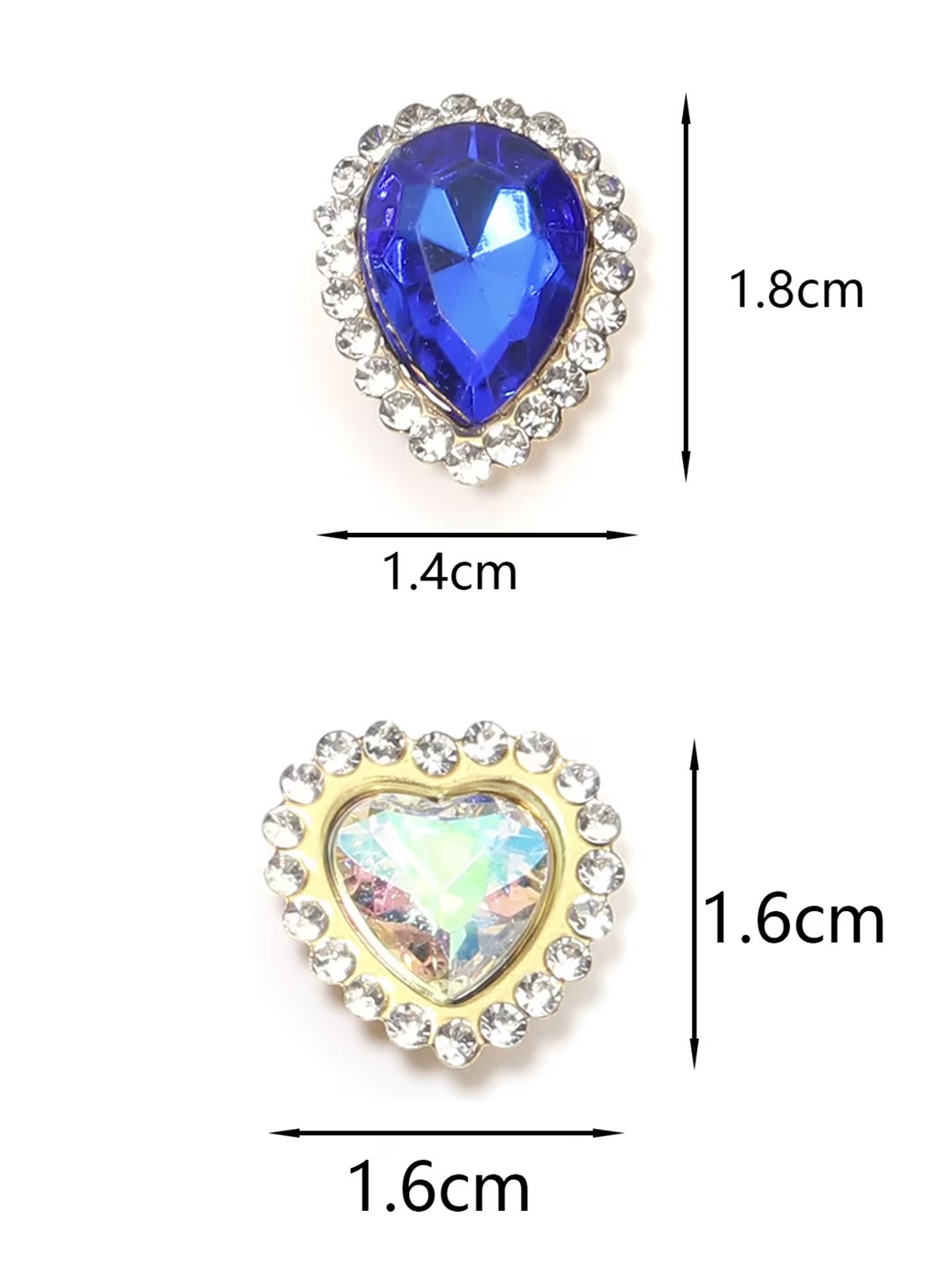 20Pcs Love Heart Acrylic Rhine - Sew On Rhinestone のレビューと価格