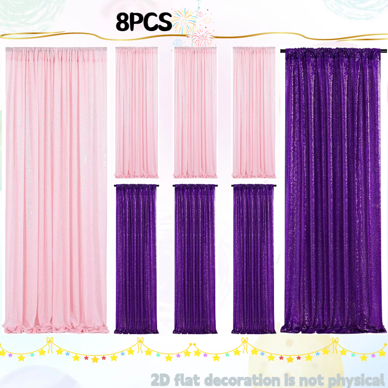 Pink&Silver Sequin Backdrop 2f - Sequin Fabric Panel のレビューと価格