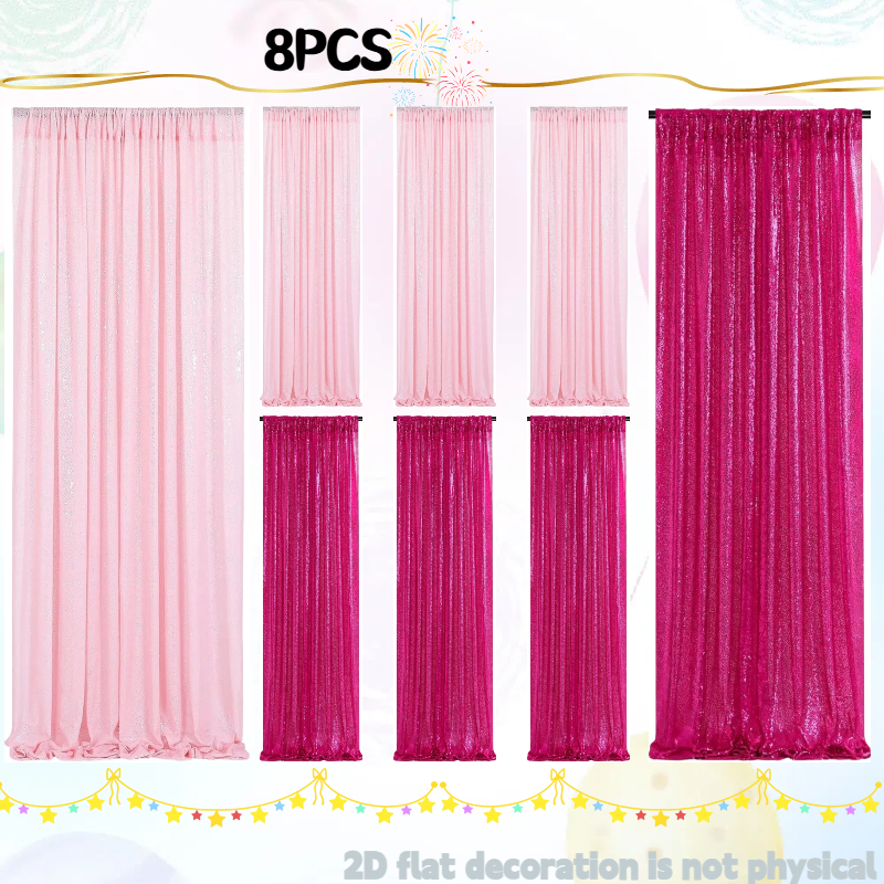 Pink&Silver Sequin Backdrop 2f - Sequin Fabric Panel のレビューと価格
